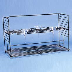 Funnel Support Stand, Vinyl Coated, 12 Place, Adjustable