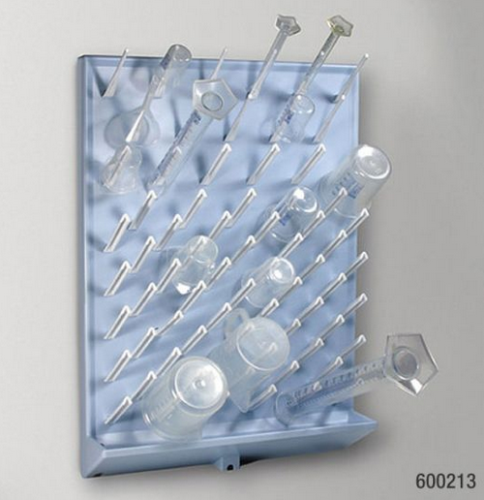 Drying Rack, 72-Place, Removable Pegs, High Impact Polystyrene, Globe Scientific, 600213