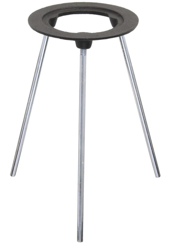 Tripod, Flanged Concentric Ring Model, Single Ring, 9 in. / 229 mm Legs, 6 in. / 152 mm Outside Diameter, 4-1/2 in. / 114 mm Inside Diameter, Humboldt Manufacturing, H-24160