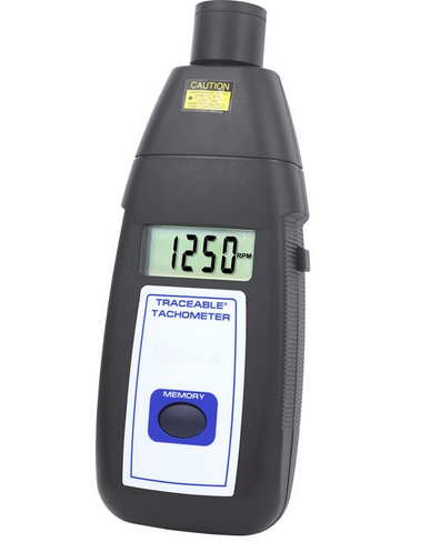 Traceable Digital Laser Tachometer, 10 to 99,999 rpm, Touchless, No Contact, Five Digit LCD, Antylia, 4060
