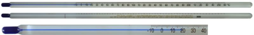 ACCU-SAFE Non-Toxic Thermometer, Blue Spirit Filled, -20 Degrees to 110 Degrees C x 1 Degrees C, 76 mm Immersion, 305 mm Length