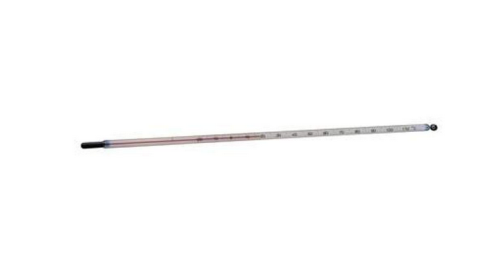 Thermometer, Glass, Non-Mercury, Spirit-Filled, Factory Certified, -20 to 110 degrees C, Certified at 0, 50, and 100 degrees C, Thermco, ACC6113SXFC