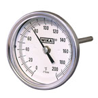 Thermometer, Bi-Metallic, Highly accurate thermometer, 8 in. Spike Stem, 1-3/4 in. OD Head.