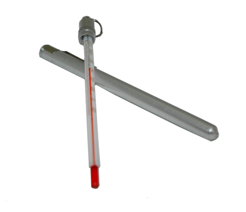 Thermometer, Pocket, Non-Mercurial, -30 to 120 Degree F, in Metal Case, Total Immersion, 5 1/2 in. L