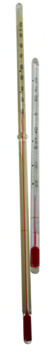 Thermometer, Oven and Oil Baths, Spirit, 76 mm Immersion, 0 to 200 degrees C, 1 degree C Divisons 280 mm