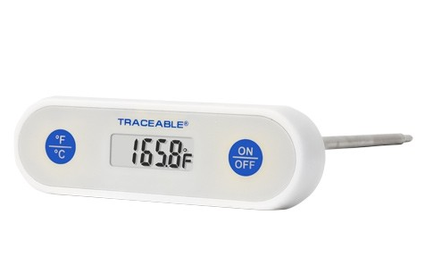 Digital, Traceable Food/Waterproof/Piercing Thermometer, 58 to 536F & 50 to 280C , 1 Degree C Accuracy, 9-1/2 in. x 3-1/4 in. x 1 in., Antylia, 4370