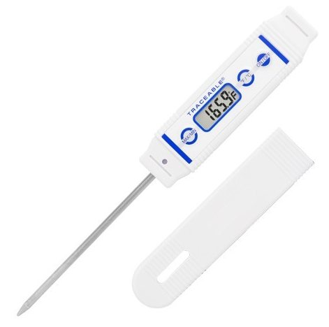 Traceable Waterproof Food Thermometer, -58 to 572 degrees F (-50 to 300 degrees C), Accuracy to +/- 1.5 degrees C, Cole Parmer, 4420