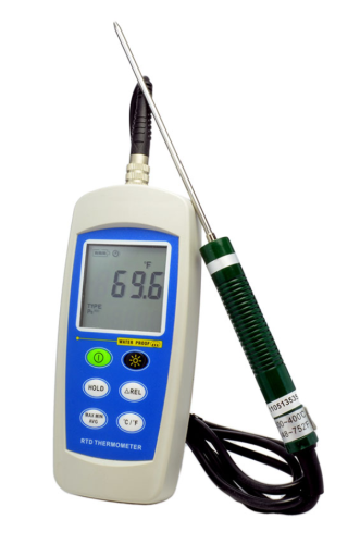 Digital Thermometer, PT100, Single Probe, Platinum, Certified at 9 Points, Thermco, ACCD370PWFC