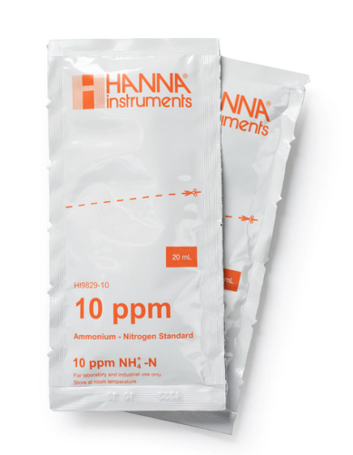 10 ppm Ammonium Standard (as N) for HI 7609829-10 Ammonium ISE (Non-Regulated) Hanna Instruments, HI9829-10