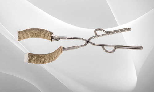 Beaker Tongs, For 100-1500 mL Capacity, Stainless Steel, Fiberglass-Covered Jaws, 1/4 in. (6 mm) Wire Size, 13-1/2 in. (318 mm) Length