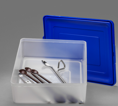 Tray, Polypropylene (PP), With Snap-On Lid, Autoclavable, 8 x 10.75 x 3 in, SP Bel-Art, F16230-0000