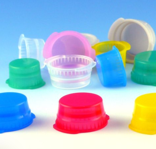 Cap, Snap with Two Thumb Taps, 16 mm, LDPE, for Vacuum and Test Tubes, Blue, 1000/CS, Globe Scientific, 113141B