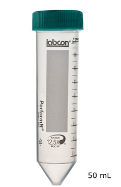 Centrifuge Tubes, PerformR, with Flat Caps, 50 mL, Bulk Packed, Non-Sterile, Polypropylene, Labcon, 31969-8701-008-9