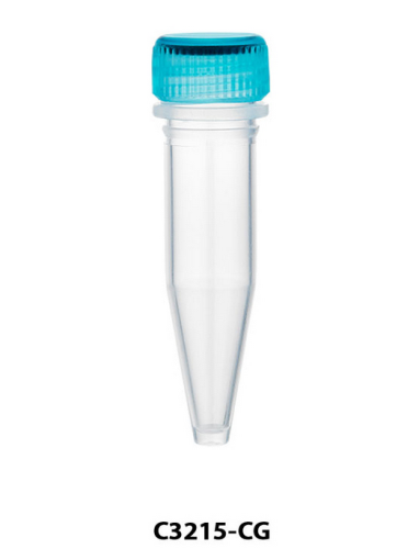 MicroTube, ClearSeal, 1.5 mL, Sterile, Attached Screw Cap with O-Ring, Non-Graduated, Conical Bottom, 20 Resealable Bags of 50 Tubes, 1000/CS, MTC Bio, C3215-CG