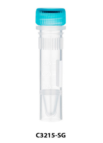 MicroTube, ClearSeal, 1.5 mL, Sterile, Attached Screw Cap with O-Ring, Printed Graduations, Self-Standing, 20 Resealable Bags of 50 Tubes, 1000/CS, MTC Bio, C3215-SG