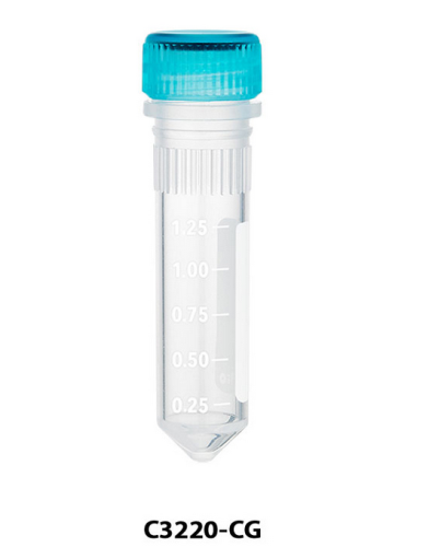 MicroTube, ClearSeal, 2.0 mL, Sterile, Attached Screw Cap with O-Ring, Printed Graduations, Conical Bottom, 20 Resealable Bags of 50 Tubes, 1000/CS, MTC Bio, C3220-CG