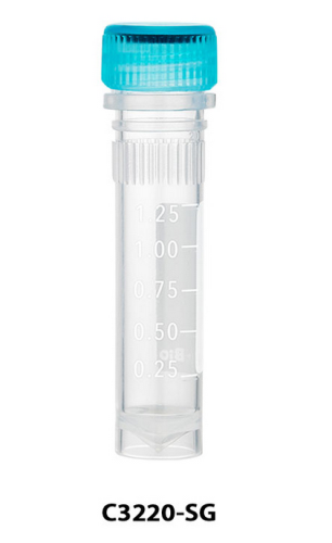 MicroTube, ClearSeal, 2.0 mL, Sterile, Attached Screw Cap with O-Ring, Printed Graduations, Self-Standing, 20 Resealable Bags of 50 Tubes, 1000/CS, MTC Bio, C3220-SG