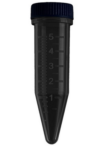 MacroTube, Five-O, 5.0 mL, Opaque Black, Sterile, Attached Screw Caps, 500/CS (10 Foam Racks of 50 Tubes), MTC Bio, C2540-OB
