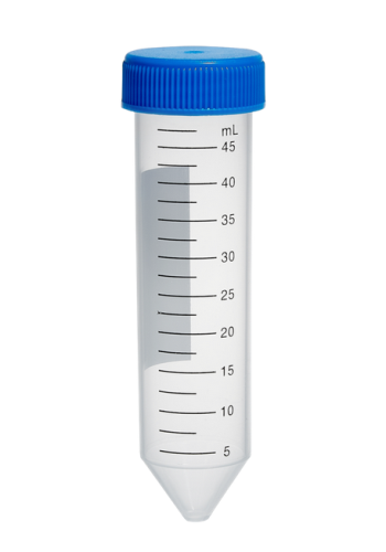 Centrifuge Tubes, 50 mL Polypropylene, Flat Screw Caps, 500/CS (20 Foam Racks of 25 Tubes in Sterile Bags), MTC Bio, C2602
