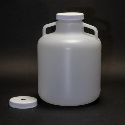 Bottle, Polyethylene with Two Caps for Auto Sampler, 2.5 gal, Teledyne ISCO, 682740009