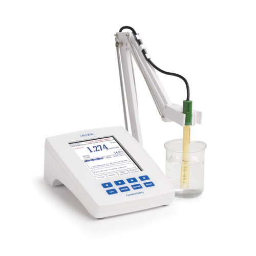 Conductivity Meter, Benchtop Research Grade EC/TDS/Salinity/Resistivity Meter with ATC, Extended Range and Cell, Hanna Instruments, HI5321-01