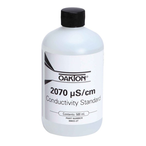 Conductivity Solution, 2070uS, All Calibration Solutions Have a Certificate of Analysis Available, Cole-Parmer Instrument Company, WD-00653-27(Non-Regulated)