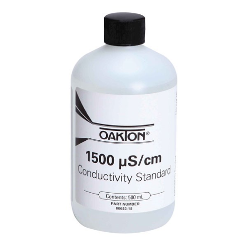 Conductivity Calibration Solution, 1500microS, All Calibration Solutions Have a Certificate of Analysis Available, Cole-Parmer Instrument Company, WD-00653-15 (Non-Regulated)