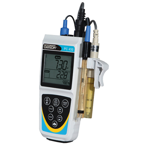 OAKTON PC 450 Portable Waterproof Meter with Separate Probes, 100/240 V, 50-60 Hz, Cole-Parmer Instrument Company, WD-35630-12