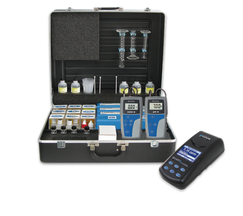 Smart Water Analysis Laboratory, Portable, Includes Digital Meters to Measure pH, Conductivity, and TDS, Total of 24 Water Quality Parameters, Model SCL-05, 120 V/60 Hz