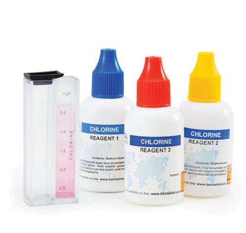 Total Chlorine Test Kit with Comparator Cube (0-2.5 mg/L), Hanna Instruments, HI3831T