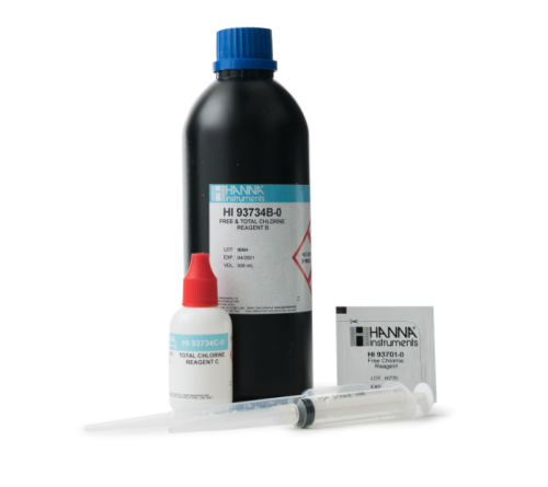 Free and Total Chlorine High Range Reagents, 300 tests, Hanna Instruments, HI93734-03
