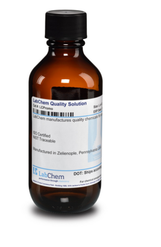 Methanol, ACS, 500 mL Amber Glass Bottle, Labchem, LC168001