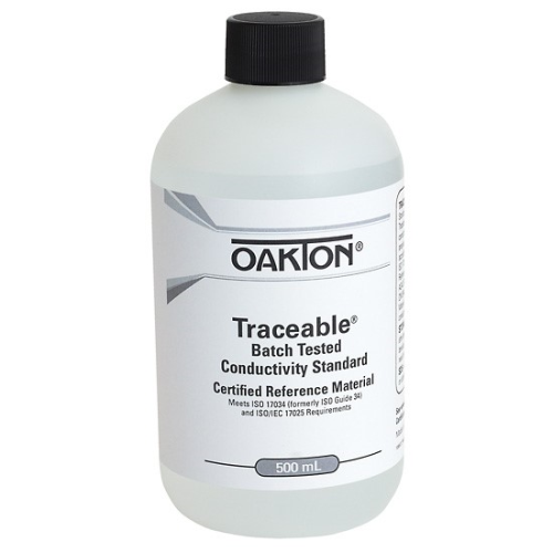Traceable Conductivity and TDS Standard, 1 microS, 500 mL, Batch-Tested, Cole-Parmer Instrument Company, WD-00652-20 (3, UN1219, P.G. II)