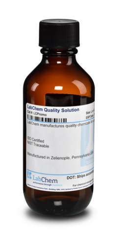 Nitric Acid, 50% v/v (1+1), 500 mL Amber Glass Bottle, Labchem, LC177701