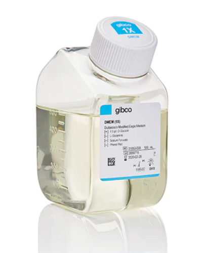 Dulbecco's Modified Eagle Medium (DMEM) for Mammalian Tissue Culture, 500 mL, 31053028