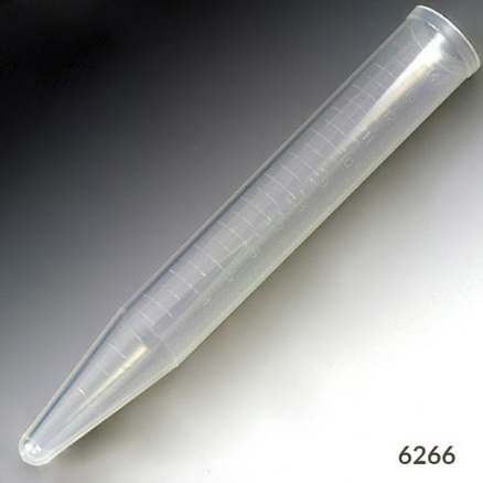 Centrifuge Tube, 15 mL, Polypropylene, Molded Graduations, Non-Sterile, 100/CS, Globe Scientific, 6266-100