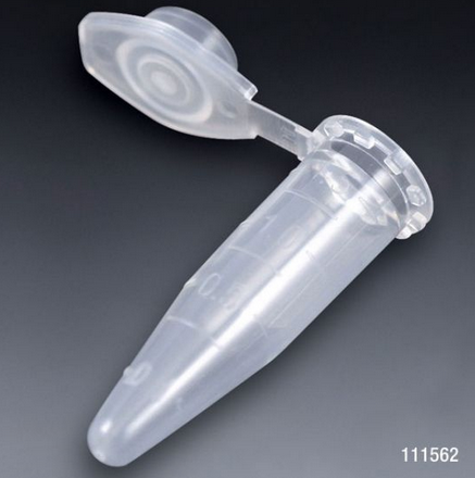 Microcentrifuge Tube, 1.5 mL, Polypropylene, Attached Snap Cap, Graduated, Natural, Lot Certified, Non-Sterile, 10000/CS, Globe Scientific, 111562