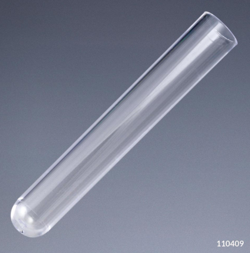 Test Tube, 12 x 75 mm, 5 mL, Polystyrene, 2000/CS (8 Bags of 250), Globe Scientific, 110409