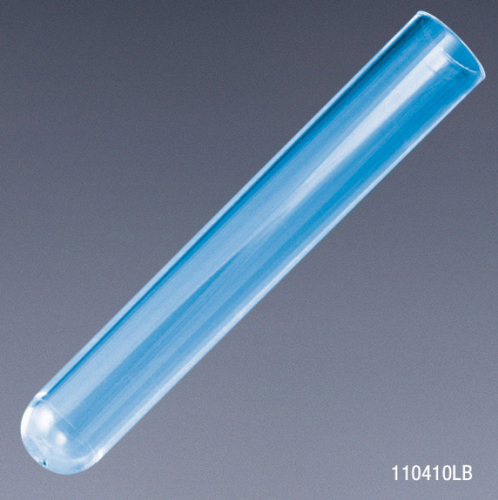 Test Tube, 12 x 75 mm (5 mL), Polystyrene, Blue, Non-Sterile, 4000/CS (4 Bags of 1000), Globe Scientific, 110410LB