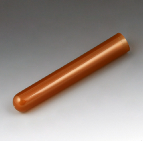 Test Tube, 12 x 75 mm (5 mL), Polypropylene, Amber, Non-Sterile, 2000/CS (2 Bags of 1000), Globe Scientific, 110441AM