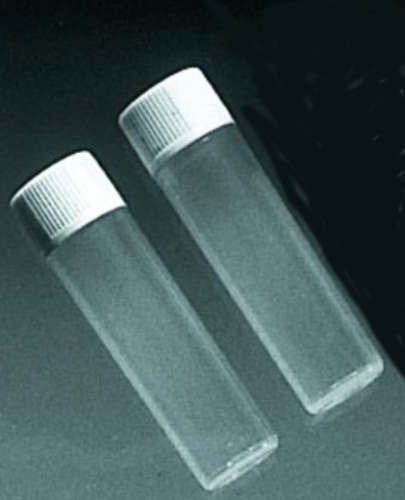 Scintillation Vial, 6.5 mL, PP, with White Screw Cap, 250/Bag, 4 Bags/Unit, 1000/CS (4 Bags of 250), Globe Scientific, 101023