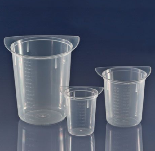 Beaker, Three Corner, Clarified Polypropylene (PP), Graduated, 50 mL, 100/CS, Globe Scientific, 3630