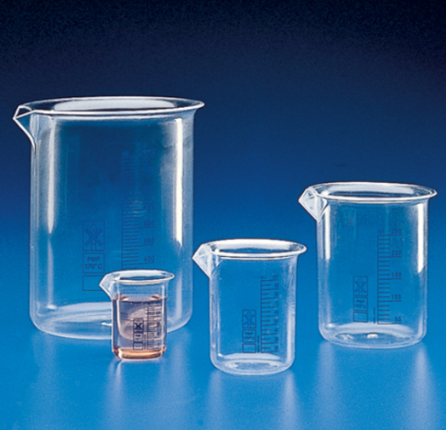 Beaker, Polymethylpentene (PMP) (TPX), Printed Graduations, 5000 mL, EA, Globe Scientific, 601728-1