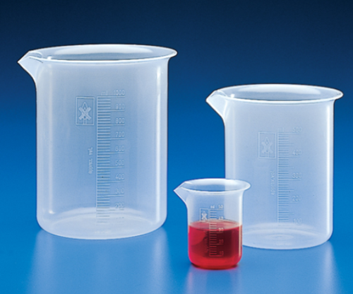 Beaker, Polypropylene (PP), Molded Graduations, 3000 mL, 2/CS, Globe Scientific, 600811