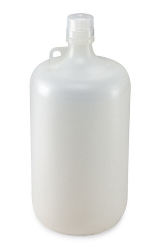 Bottle, Narrow Mouth, Polypropylene (PP) Bottle, Attached Polypropylene (PP) Screw Cap, 4 L (1 Gallon), 6/CS, Globe Scientific, 7054000