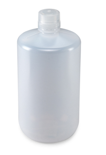 Bottle, Narrow Mouth, Low-Density Polyethylene (LDPE) Bottle, Attached Polypropylene (PP) Screw Cap, 2 L (0.5 Gallons), 6/CS, Globe Scientific, 7072000
