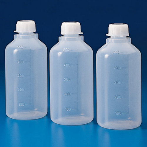 Bottle, Narrow Mouth, Low-Density Polyethylene (LDPE) with Polyethylene (PP) Screwcap, Graduated, 50 mL, 100/PK, Globe Scientific, 600317