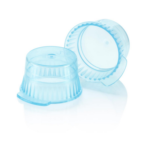 Snap Cap, Translucent Blue, Low Density Polyethylene (LDPE) for 13 mm Glass and Evacuated Tubes and 12 mm Plastic Test Tubes, 1000/Pack, Globe Scientific, 113143B