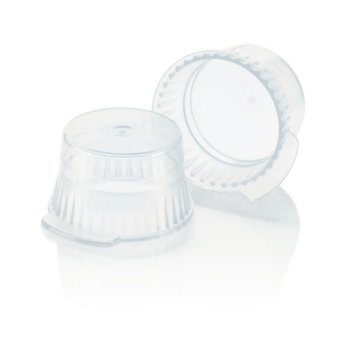 Snap Cap, Translucent Clear, Low Density Polyethylene (LDPE) for 13 mm Glass and Evacuated Tubes and 12 mm Plastic Test Tubes, 1000/Pack, Globe Scientific, 113143C