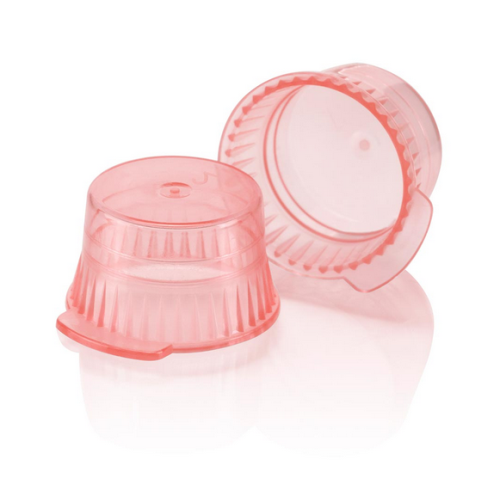 Snap Cap, Translucent Red, Low Density Polyethylene (LDPE) for 13 mm Glass and Evacuated Tubes and 12 mm Plastic Test Tubes, 1000/Pack, Globe Scientific, 113143R